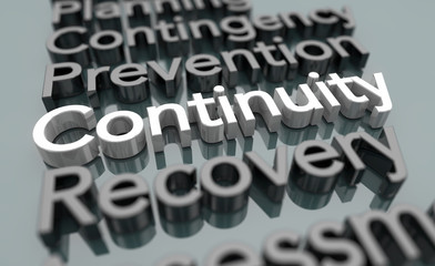 Continuity Crisis Recovery Business Plan Crisis Disaster Response Words 3d Illustration