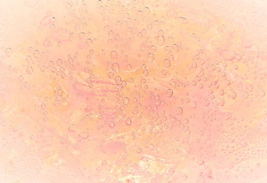 Close up of bubbles in liquid