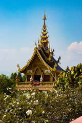 Fototapeta na wymiar A beautiful view of buddhist temple Wat Saeng Kaew at Chiang Rai, Thailand.