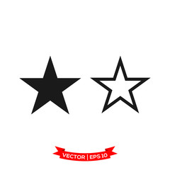 star icon in trendy flat style, star symbol