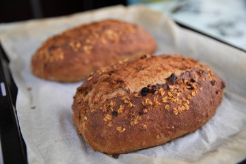the loaf of fresh homemade bread
