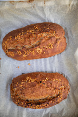 the loaf of fresh homemade bread