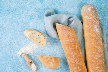 Homemade French baguette