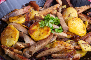 austrian potato groestl in a pan