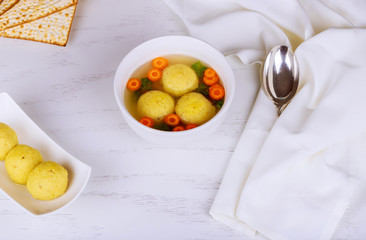 Jewish traditional cuisine matzoh ball soup