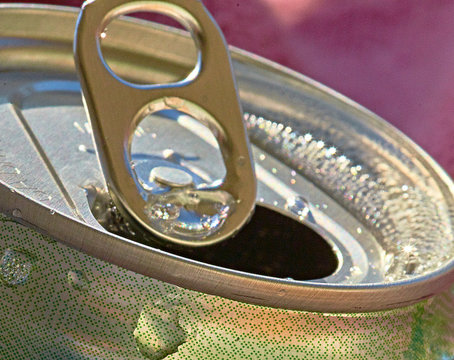 Close up of drink can