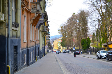 Lviv city centre with old architecture