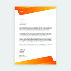 Letterhead design template for business and corporate company	
