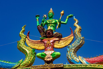 A beautiful view of buddhist temple Wat Saeng Kaew at Chiang Rai, Thailand.