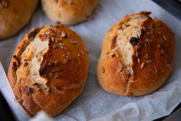 the loaf of fresh homemade bread
