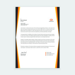 Letterhead design template for business and corporate company	
