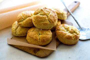 Freshly baked buttermilk biscuits