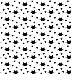 seamless cat pattern.  cat background, texture, pattern, wallpaper, textile 