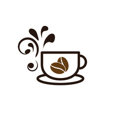 coffee icon. Cup of coffee  icon. Logo for cafe or restaurant