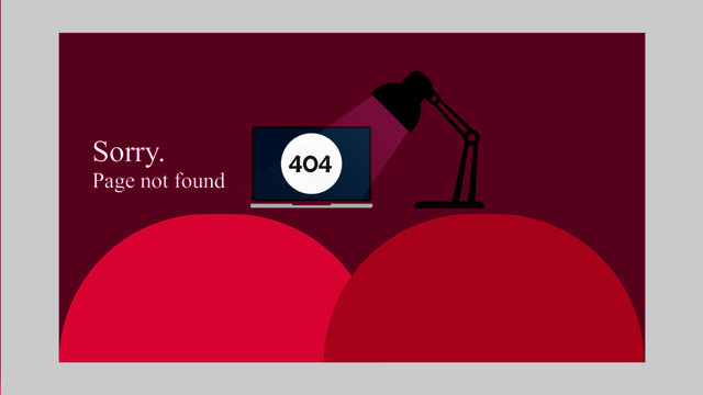 404 Page Not Found Laptop Message