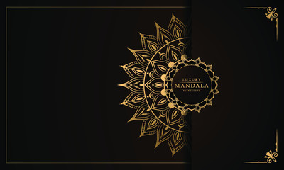 Luxury ornamental mandala design background  with royal arabesque pattern arabic islamic east style.  ornament elegant
 invitation wedding card , invite , backdrop cover banner illustration 