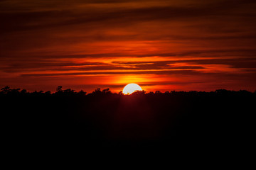 sunset in the mountains