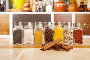 Jars of spices