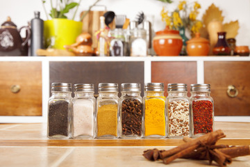 Jars of spices