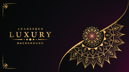 Luxury ornamental mandala design background  with royal arabesque pattern arabic islamic east style.  ornament elegant
 invitation wedding card , invite , backdrop cover banner illustration 