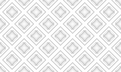 3d rendering. seamless modern white gray square grid pattern wall design texture background.