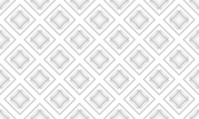 3d rendering. seamless modern white gray square grid pattern wall design texture background.