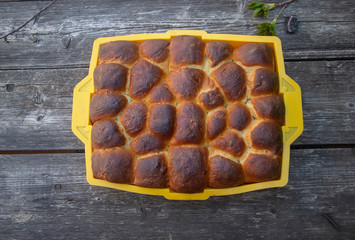 homemade easter buns. leaven dough. home baker.