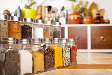 Jars of spices