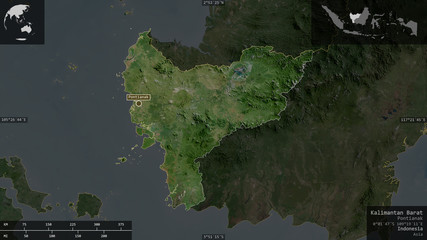 Kalimantan Barat, Indonesia - composition. Satellite