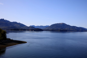 Strait Point, Alaska / USA - August 13, 2019: Strait Point coastline, Strait Point, Alaska, USA