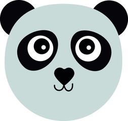 Cute Animal Face, logo, vector illustration