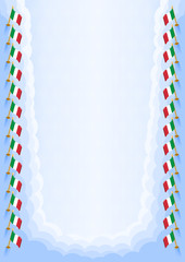 Obraz premium Vertical frame and border with Italy flag
