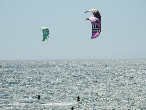 Kite Surfer Surf Wind ocean beach water sport flying brave 