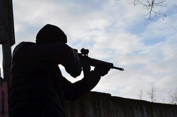 Unformal shooting range near Kiev. Former Soviet military base.Kiev Region, Ukraine