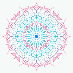 Flower Mandala. Vintage decorative elements. Oriental pattern, vector illustration. Islam, Arabic, Indian, moroccan,spain, turkish, pakistan, chinese, mystic, ottoman motifs. Coloring book page