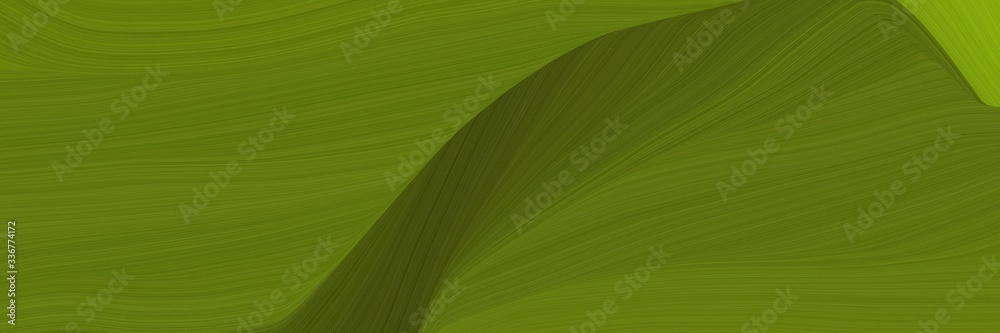 Poster elegant surreal banner design with dark green, olive drab and dark olive green colors. graphic with 
