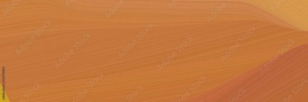 Poster elegant artistic designed horizontal banner with bronze, peru and sandy brown colors. graphic with s
