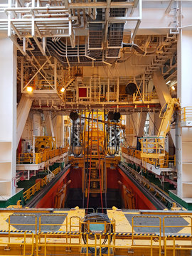 BOP In Bop Carrier In Drillship Moonpool Area Full View