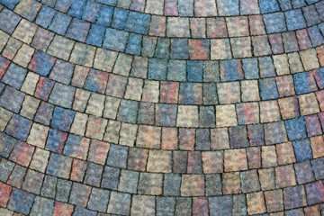 masonry wall paving stones as a background close up