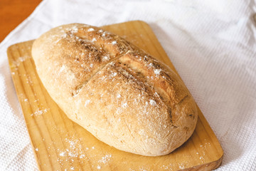 Homemade freshly baked bread.