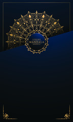 Luxury mandala background with arabesque pattern arabic islamic east style for Wedding card, book cover.
