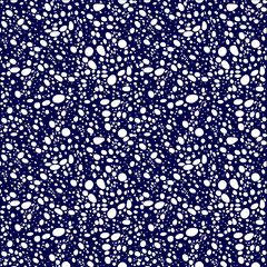 Contemporary creative decoration seamless pattern, splatter background with dots, spray paint.