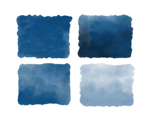 Fototapeta premium Abstract Fresco & Watercolor Backgrounds inspired by Pantone 2020 Color of the Year: Classic Blue