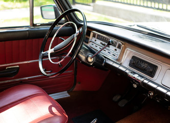 Naklejka premium vintage car interior