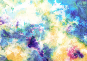 tie dye pattern hand dyed on cotton fabric abstract texture background.