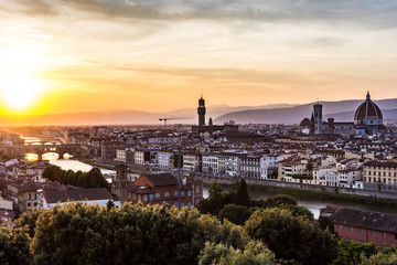 Obraz premium Florenz in der Dämmerung