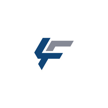 Initial letter lf or fl logo vector design