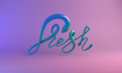 Obraz premium Fresh beautiful 3D Letter of puffy font 3d image spring prosperity