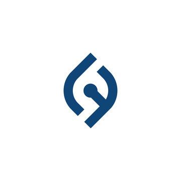 Initial letter lf or fl logo vector design template