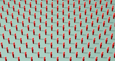 Social distancing coronavirus 3d render